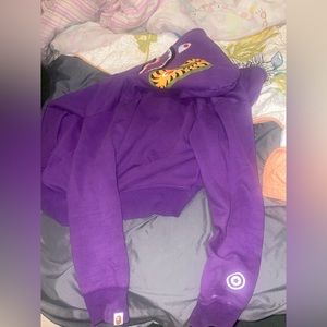 Purple bape hoodie size S